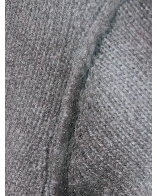 Acne Gray Printed Knitted Sweater