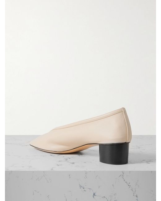 Le Monde Beryl Natural Luna Pumps Aus Leder