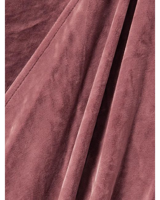 Rick Owens Pink Draped Velvet Wrap Gown