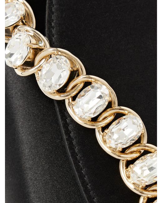 Judith Leiber Black Taylor Clutch Aus Satin Mit Kristallen