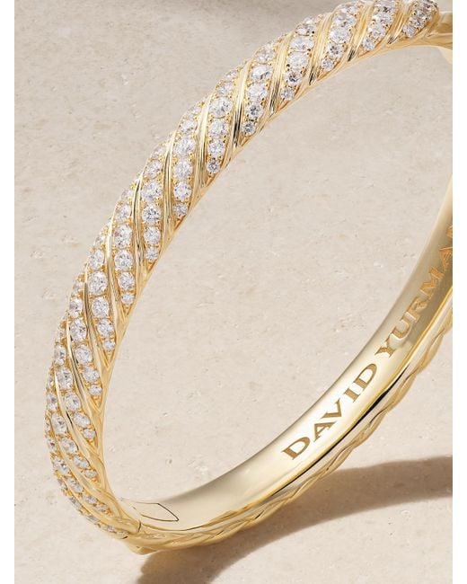 David Yurman Natural Sculpted Cable 18-Karat Diamond Bracelet