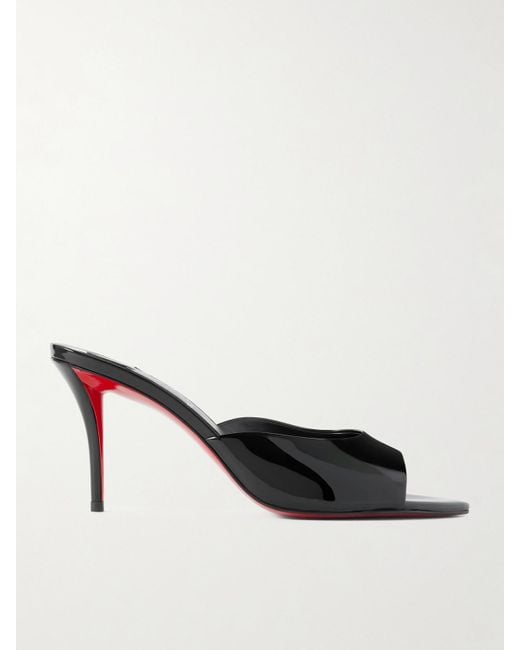 Christian Louboutin Natural Miss Z 80 Patent-Leather Mules