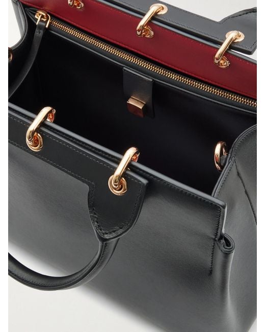 Gabriela Hearst Black Amethyst Kleine Tote Aus Leder