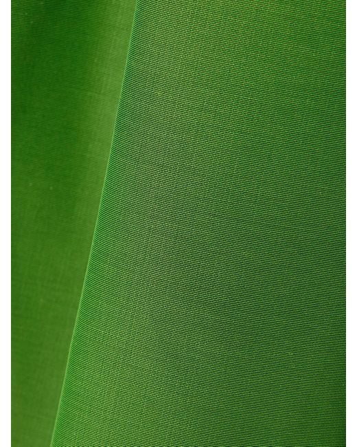 Carolina Herrera Green Midirock Aus Faille Aus Einer Baumwollmischung Mit Falten