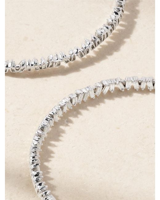 Suzanne Kalan Natural 18-Karat Diamond Hoop Earrings