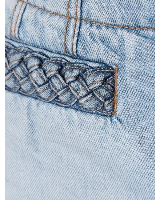 Zimmermann Blue Lucky Braided Denim Shorts