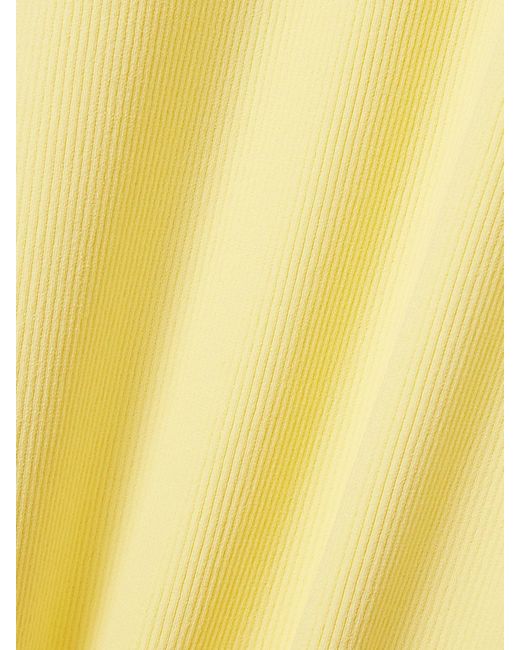 Proenza Schouler Yellow Cole Midikleid Aus Rippstrick Mit Cut-Outs
