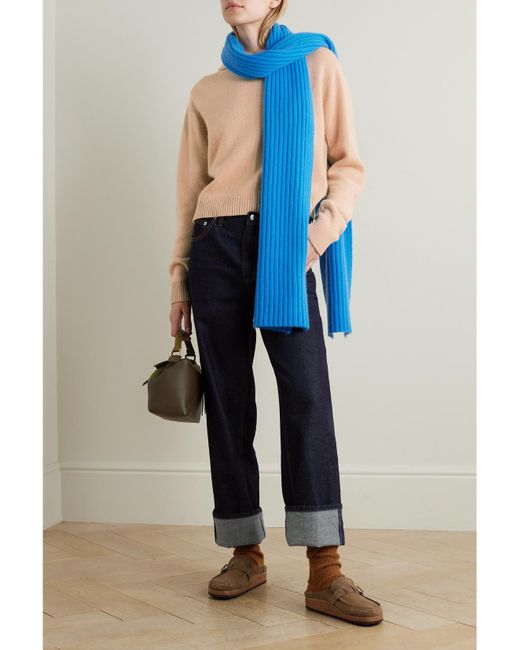 The Elder Statesman Natural Cropped Cashmere Hoodie