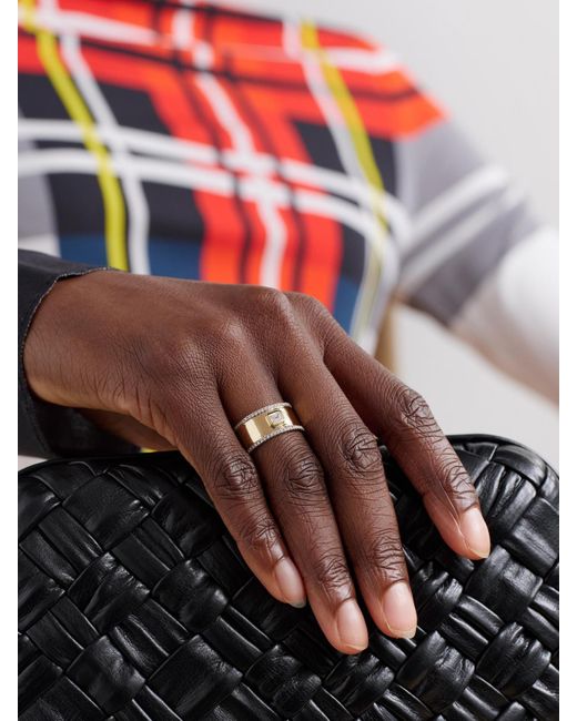 Mateo Natural Edge Cigar 14-Karat Diamond Ring