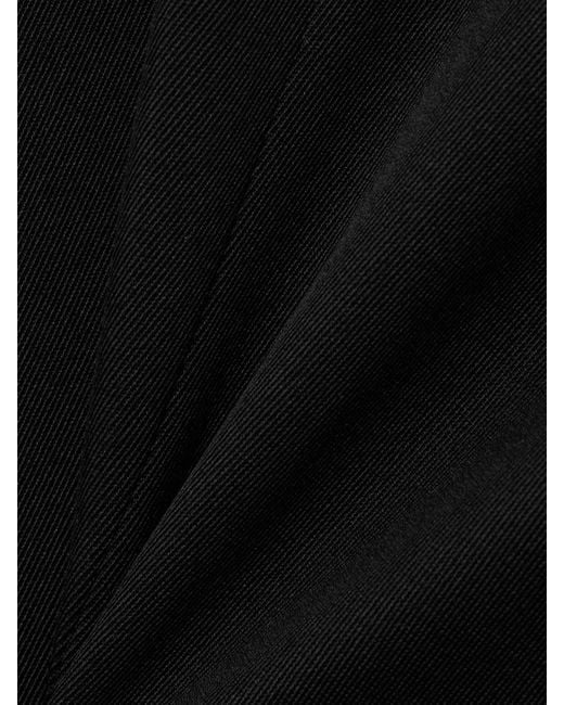 Balenciaga Black Hourglass Grain De Poudre Wool Midi Skirt