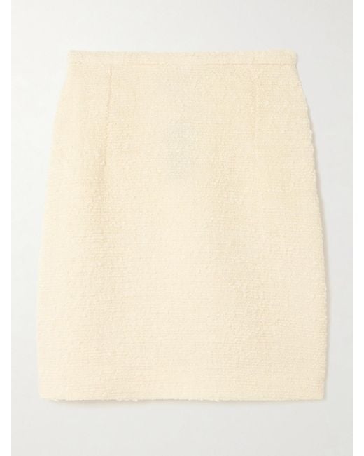 LIBEROWE Natural Tavi Wool-Blend Tweed Mini Skirt