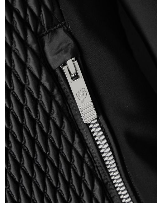 Fusalp Black Montana Plush-Trimmed Paneled Quilted Padded Ski Jacket