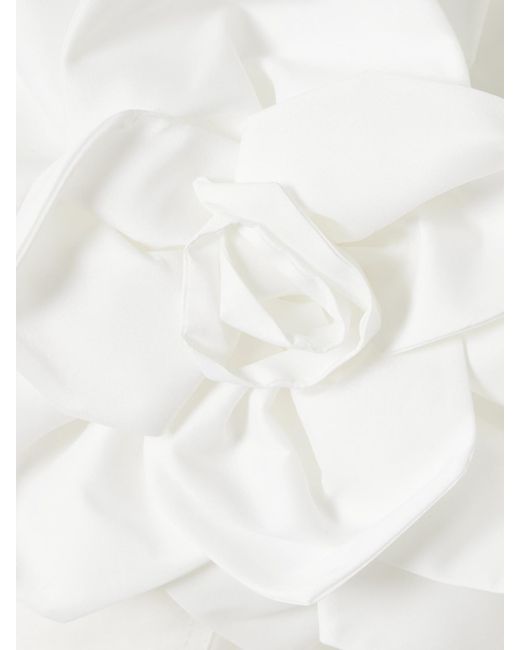 Aje. White Etta Off-The-Shoulder Appliquéd Linen-Blend Mini Dress
