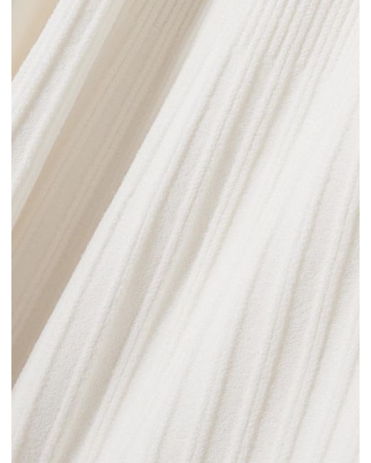 Veronica Beard Nami Pointelle Knit Midi Dress in White Lyst