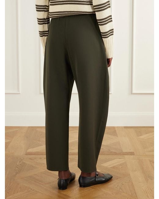 La Ligne Green Colby Recycled-Crepe Barrel-Leg Pants