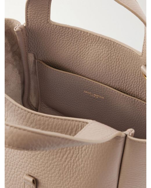 Saint Laurent Natural Le 5 Á 7 Baby Bea Leather Tote