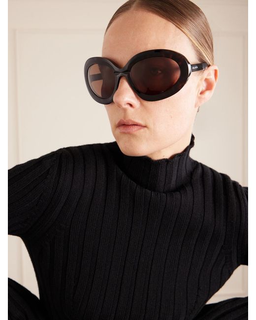 Alaïa Multicolor Round-Frame Acetate Sunglasses
