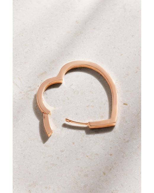 Boucle D'Oreille Unique En Or Rose 18 Carats (750/1000) Antifer Heart Large Repossi en coloris Natural