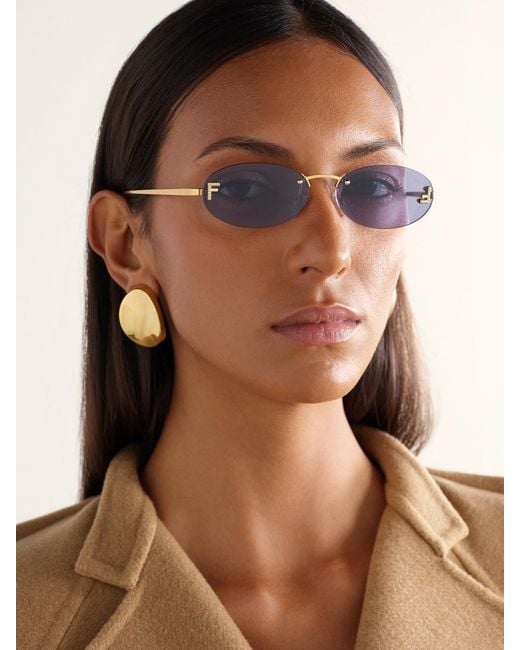 Fendi Blue First Crystal Sunglasses