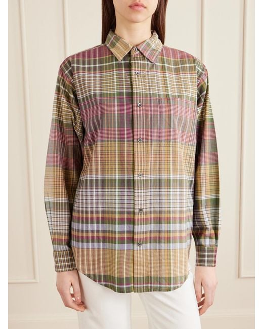 Aimé Leon Dore Gray Checked Cotton Shirt