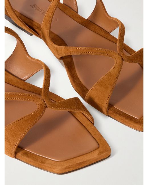 Jimmy Choo Brown Ayla Suede Sandals