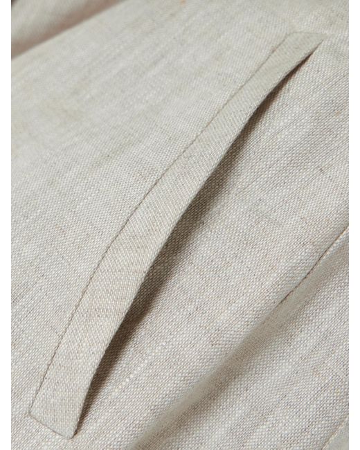 ANDRES OTALORA White Me Hablas Linen Wide-Leg Pants