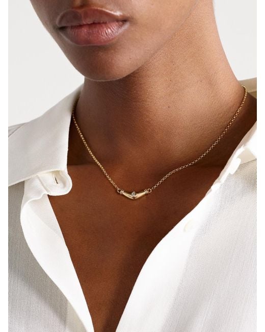 L'Atelier Nawbar Natural Karma 18-Karat And Diamond Necklace