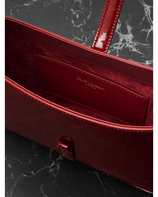 Saint Laurent Red Le 5 À 7 Mini Patent-Leather Shoulder Bag