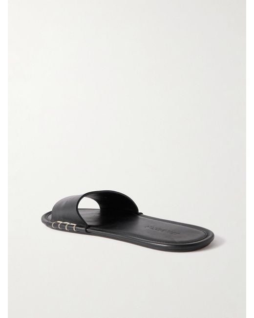 J.W. Anderson Black Loafer Leather Slides