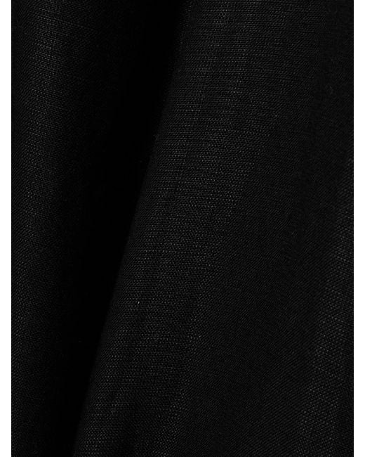 Robe Midi En Lin Et Modal Tencel Lenzing Mélangés À Ceinture Meaza Lemlem en coloris Black