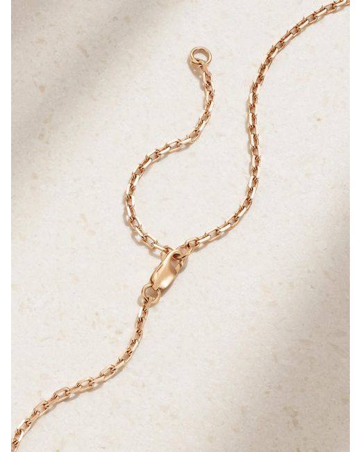 Repossi Natural Serti Inversé 18-Karat Rose Diamond Necklace