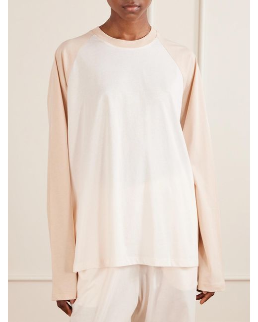 Wardrobe NYC Natural Raglan Cotton-Jersey T-Shirt