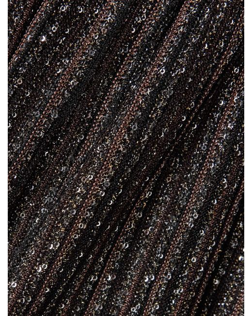Missoni Black Sequin-Embellished Striped Metallic Crochet-Knit Blouse