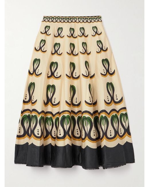 Farm Rio Natural Coconut Midirock Aus Einer Baumwollmischung