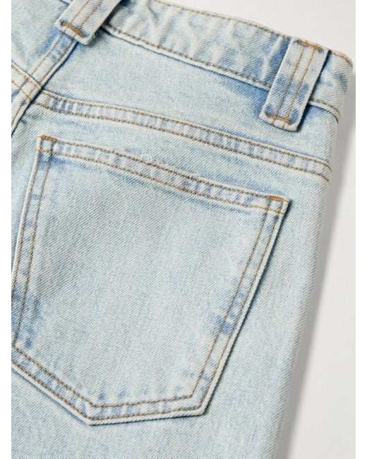 Khaite Blue Dane High-Rise Wide-Leg Jeans