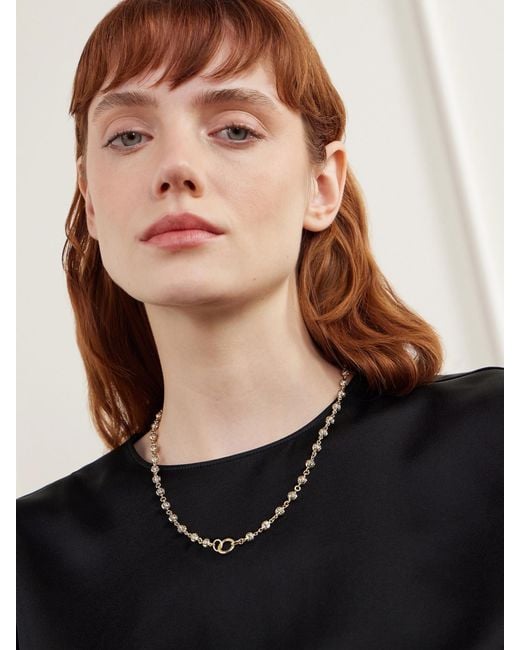 Lucy Delius Natural 14-Karat Rhodium-Plated Diamond Necklace