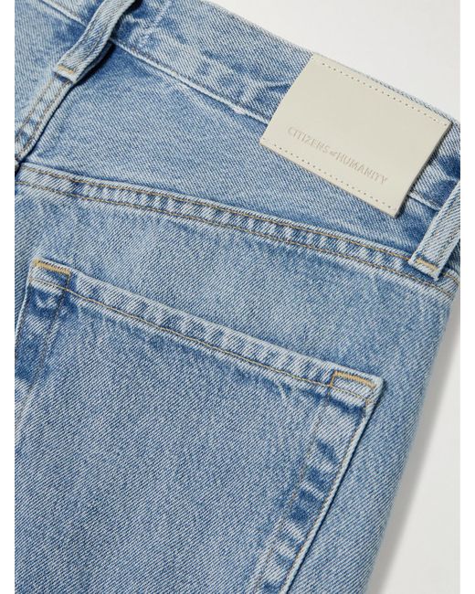 Citizens of Humanity Blue Ayla Baggy High-Rise Wide-Leg Jeans