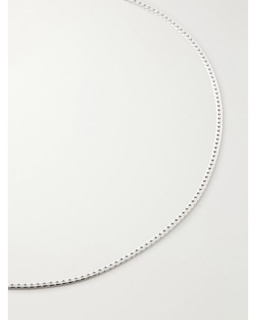 Laura Lombardi Natural Mini Omega Platinum-Plated Necklace
