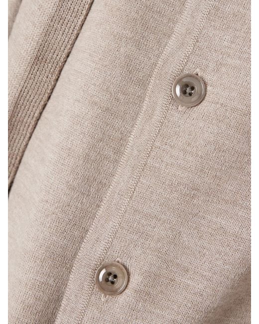 Lemaire Natural Asymmetric Wool-Blend Cardigan
