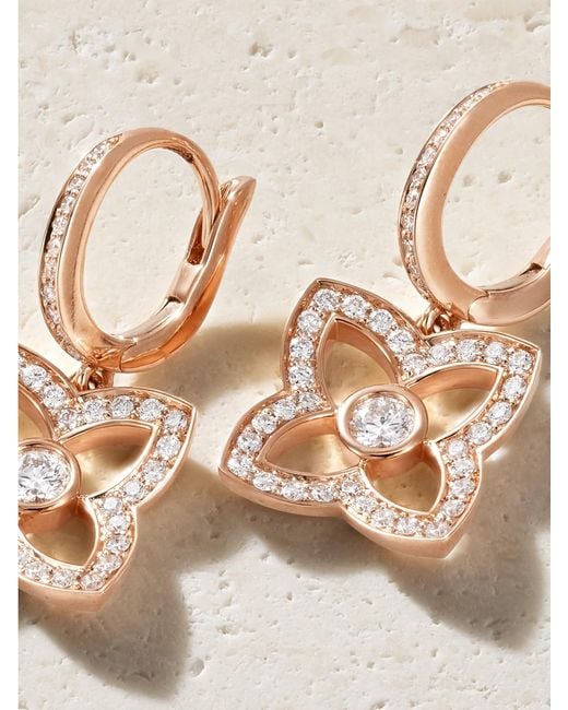 De Beers London Natural Lotus By De Beers 18-Karat Diamond Earrings
