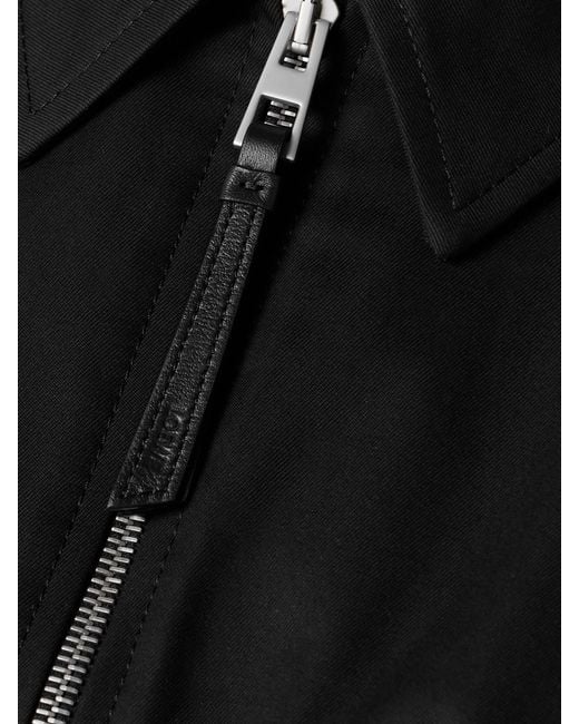 Loewe Black Gathered Cotton And Silk-Blend Twill Jacket