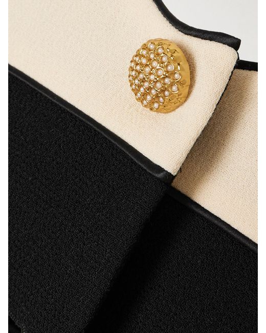 Valentino Garavani Black Two-Tone Wool Jacket