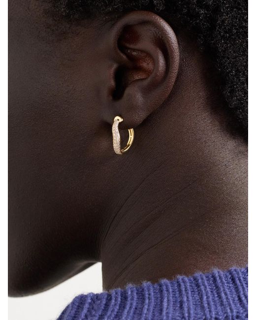 L'Atelier Nawbar Natural 18-Karat Diamond Single Hoop Earring