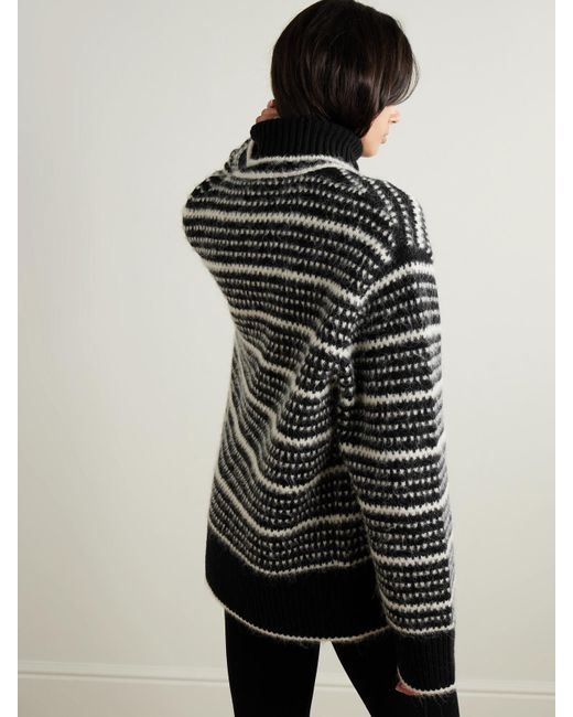 Totême  Black Wool-Blend Turtleneck Sweater