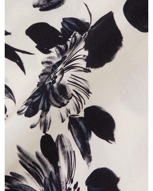 Emilia Wickstead White Drifa Ruffled Floral-print Twill Maxi Dress