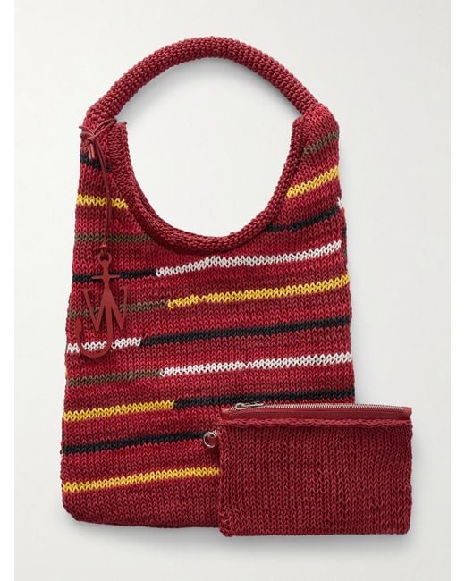 J.W. Anderson Red Tote Aus Gestreifter Baumwolle