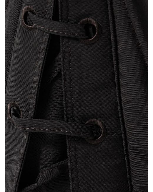 Lemaire Black Soft Game Mittelgroße Wattierte Schultertasche Aus Gestepptem Canvas