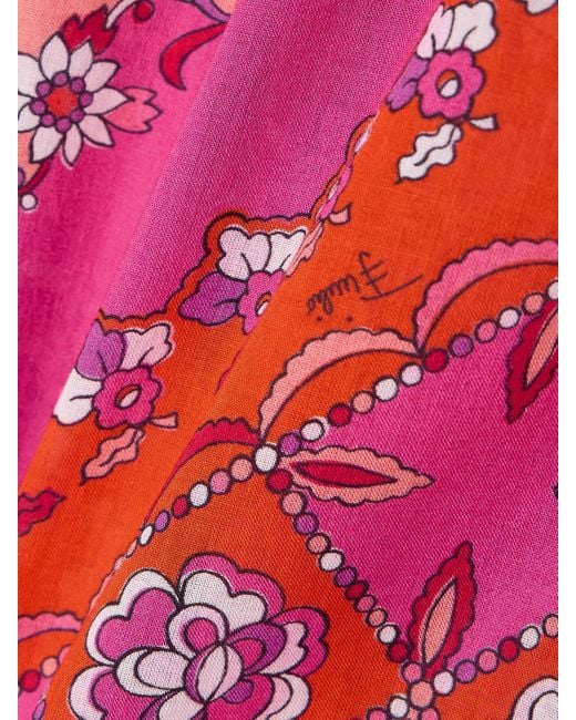 Emilio Pucci Pink Printed Cotton-Muslin Shirt