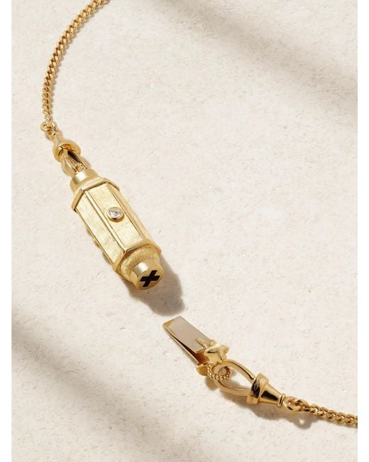 Marie Lichtenberg Natural Coco Baby Locket 18-Karat Diamond Necklace