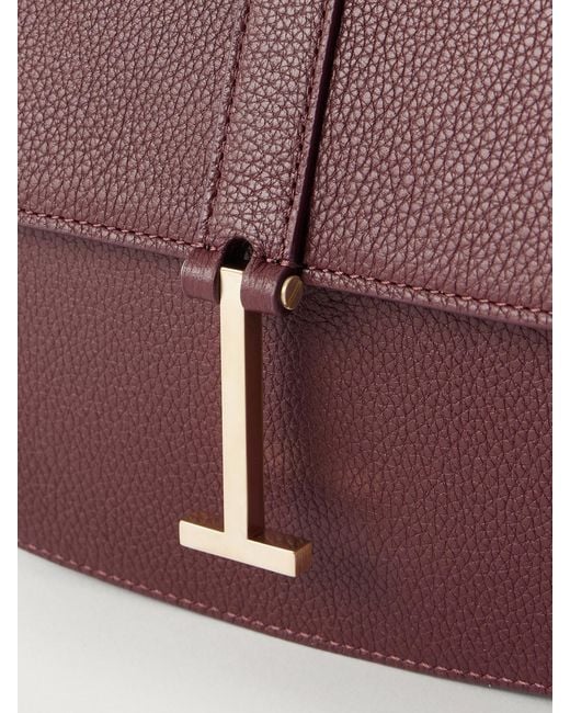 Tom Ford Purple Small Leather Shoulder Bag